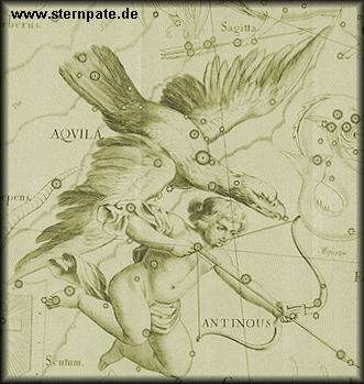 Mythologische Abbildung Sternbild Adler