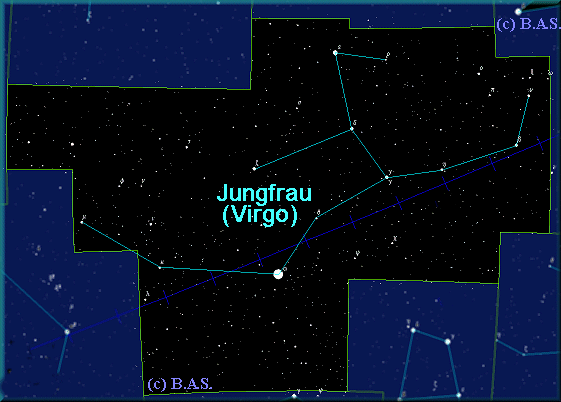 Sternzeichen Jungfrau, sternbild jungfrau, infos sternhimmel