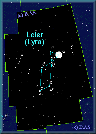 Sternbild Leier Lyra am Himmel beobachten