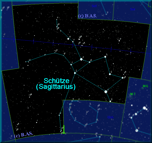 Sternbild Schütze, Sternzeichen Schütze, Sagittarius